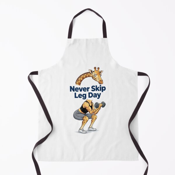 Item preview, Giraffe doing squats "Never Skip Leg Day" - Funny illustration of a giraffe in the gym designed and sold by fastansic.