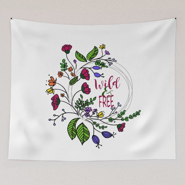 Item preview, wild and free floral wreath designed and sold by wildmagnolia.