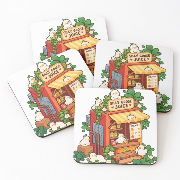 Aperçu de l'œuvre Autocollants Silly Goose Milk – Autocollants mignons kawaii en forme d'animaux en brique de lait d'oie créée et vendue par StickerJas.