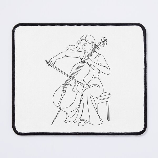 Item preview, Female Cellist Line Art – Minimalist Cello Music Design designed and sold by Nubian Style.