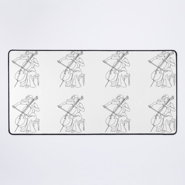 Item preview, Female Cellist Line Art – Minimalist Cello Music Design designed and sold by Nubian Style.