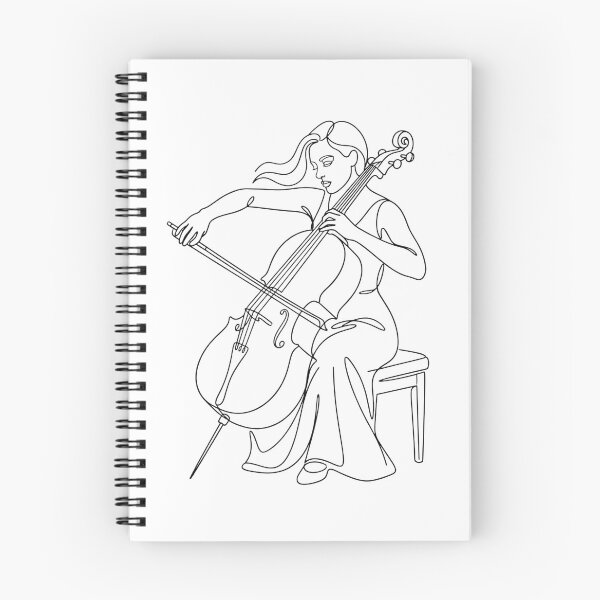 Item preview, Female Cellist Line Art – Minimalist Cello Music Design designed and sold by Nubian Style.