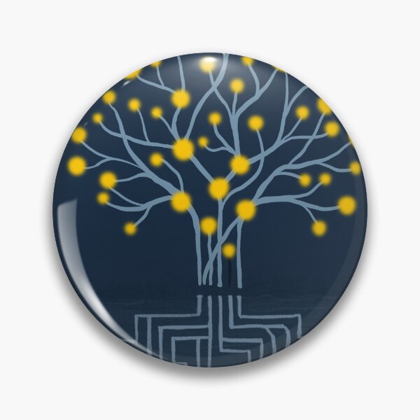 Item preview, Firefly Roots — Circuit Tree in Navy and Gold designed and sold by ShooNyaArtStudio.