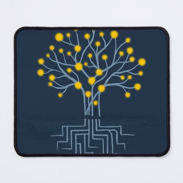 Item preview, Firefly Roots — Circuit Tree in Navy and Gold designed and sold by ShooNyaArtStudio.