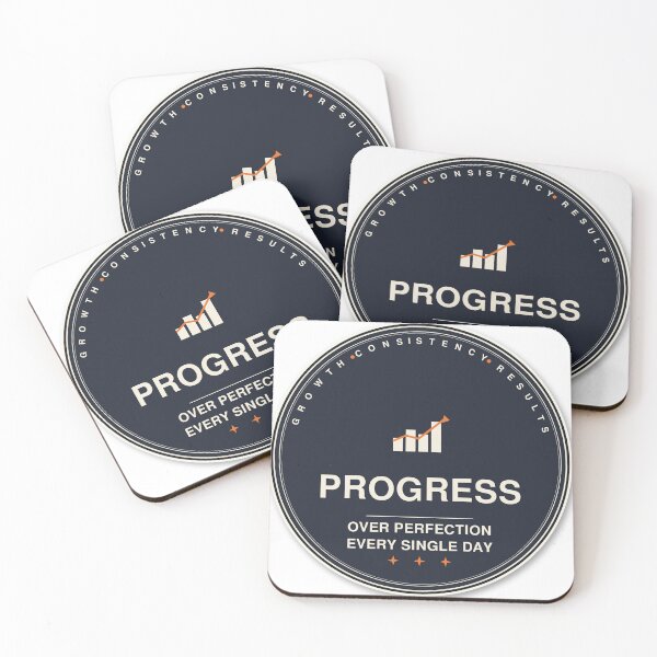 Item preview, Progress Over Perfection Sticker | Retro Motivational Badge Decal designed and sold by mryan78.