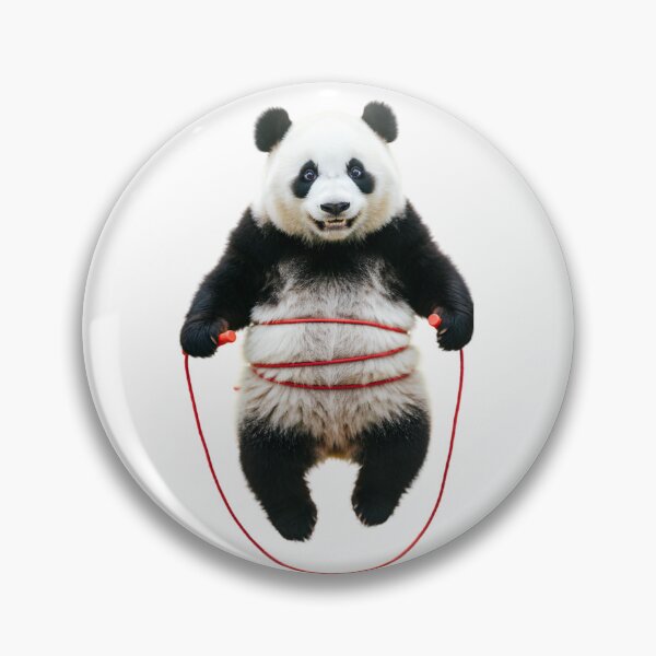 Item preview, Panda Bear Trying to Jump Rope - Funny Illustration of a Panda in the Gym designed and sold by fastansic.