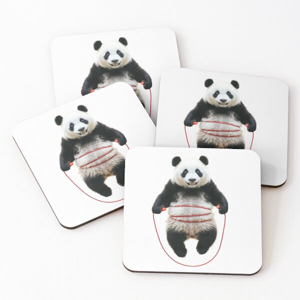 Item preview, Panda Bear Trying to Jump Rope - Funny Illustration of a Panda in the Gym designed and sold by fastansic.