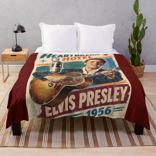 Item preview, Elvis Presley Heartbreak Hotel 1956 Vintage Retro Poster designed and sold by ElvisVintagePosters.