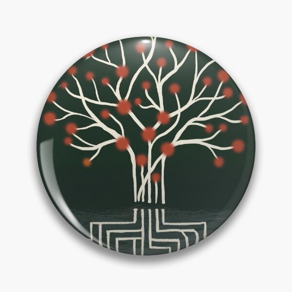 Item preview, Firefly Roots — Circuit Tree in Forest Green and Terracotta designed and sold by ShooNyaArtStudio.