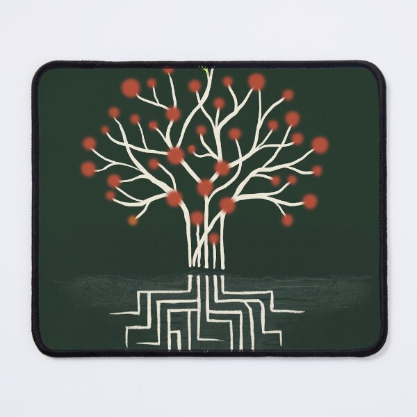 Item preview, Firefly Roots — Circuit Tree in Forest Green and Terracotta designed and sold by ShooNyaArtStudio.