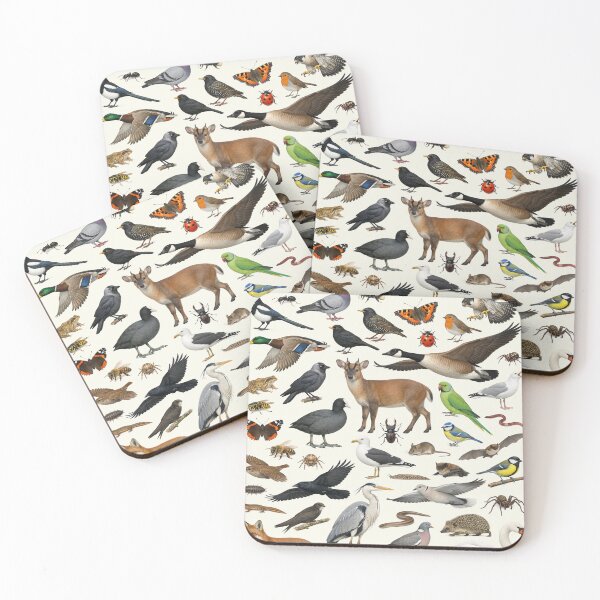 Item preview, Urban Animals of the British Isles Retro Identification Chart designed and sold by kakarikihill.