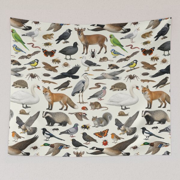 Item preview, Urban Animals of the British Isles Retro Identification Chart designed and sold by kakarikihill.