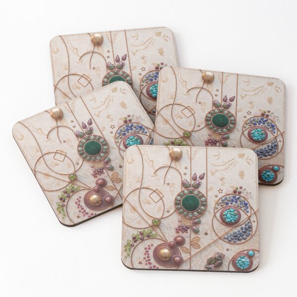 Item preview, Emerald Forest Artisan Copper and Gemstone Flat-Lay Set designed and sold by KingsArtworx 2.