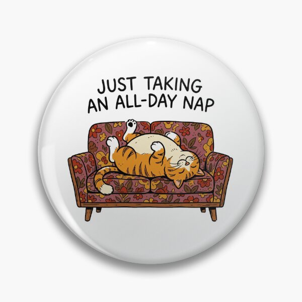 Item preview, Lazy Cat Retro All-Day Nap Cute 90s Cartoon designed and sold by Rewind & Print.
