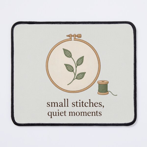 Item preview, Minimalist Botanical Embroidery Hoop Quiet Moments designed and sold by Mostafa Studio.