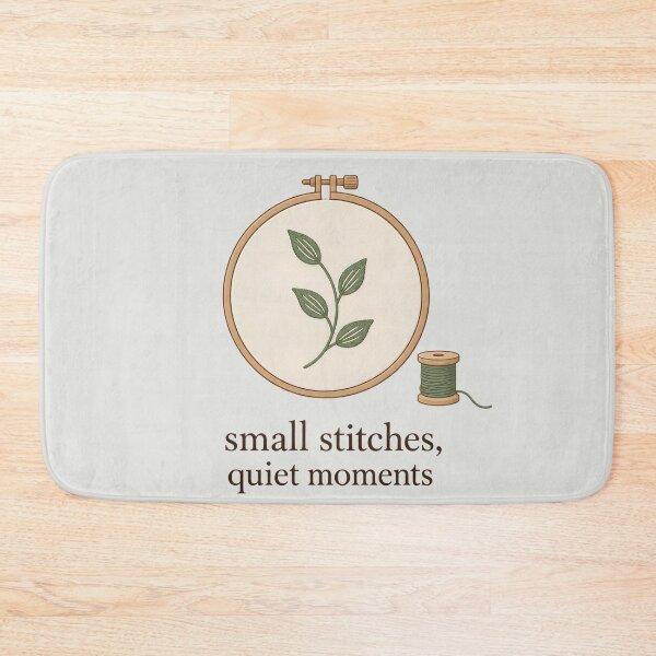 Item preview, Minimalist Botanical Embroidery Hoop Quiet Moments designed and sold by Mostafa Studio.
