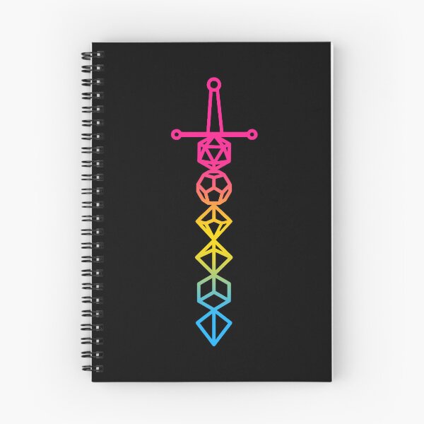 Item preview, Pansexual Pride D&D Dice Sword designed and sold by PerchingCrow.