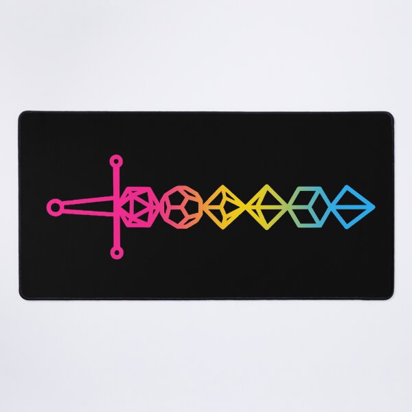 Item preview, Pansexual Pride D&D Dice Sword designed and sold by PerchingCrow.