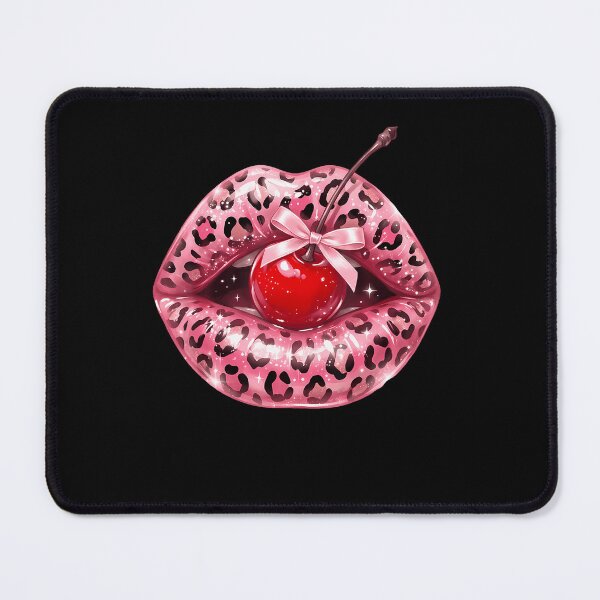 Item preview, Cherry Leopard Lips Cute Cherries Fruits designed and sold by snailslowdance.
