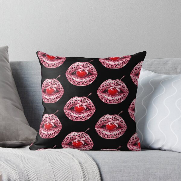 Item preview, Cherry Leopard Lips Cute Cherries Fruits designed and sold by snailslowdance.