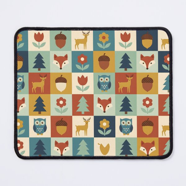 Item preview, Mid-Century Scandinavian Folk Art Pattern - Geometric Woodland Animals designed and sold by ShabanMerch⭐⭐⭐.