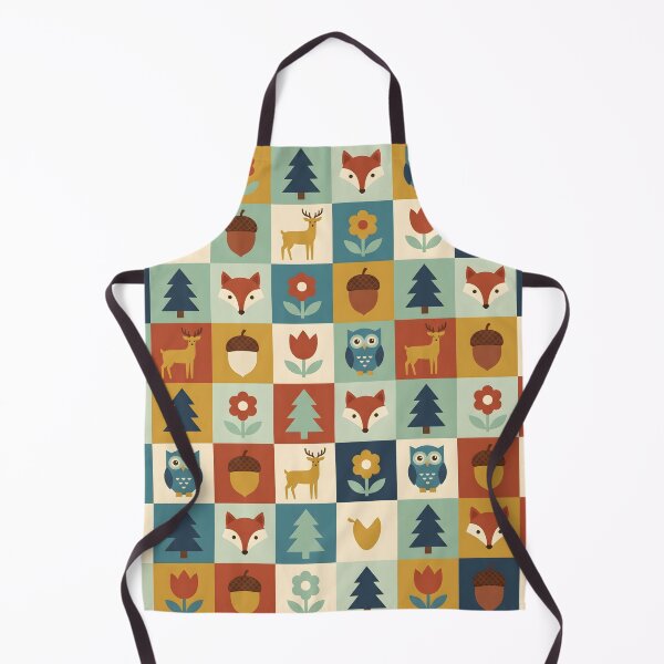 Item preview, Mid-Century Scandinavian Folk Art Pattern - Geometric Woodland Animals designed and sold by ShabanMerch⭐⭐⭐.