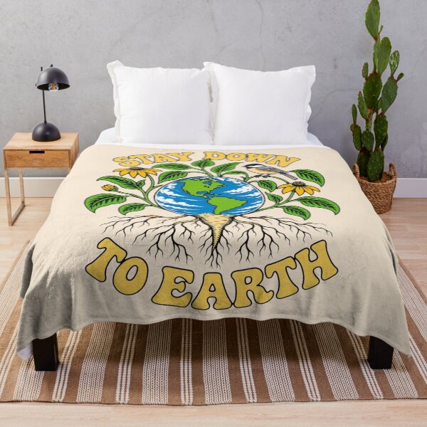 Aperçu de l'œuvre Stay Down to Earth – Retro Nature & Gardening Graphic créée et vendue par American Fieldmark Studio.