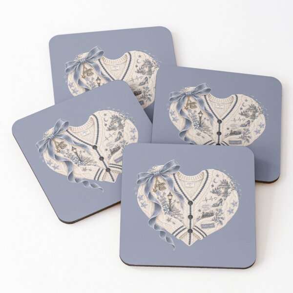 Item preview, blue Cardigan Taylor Swift Folklore Heart Sweater designed and sold by taylorvinyls.