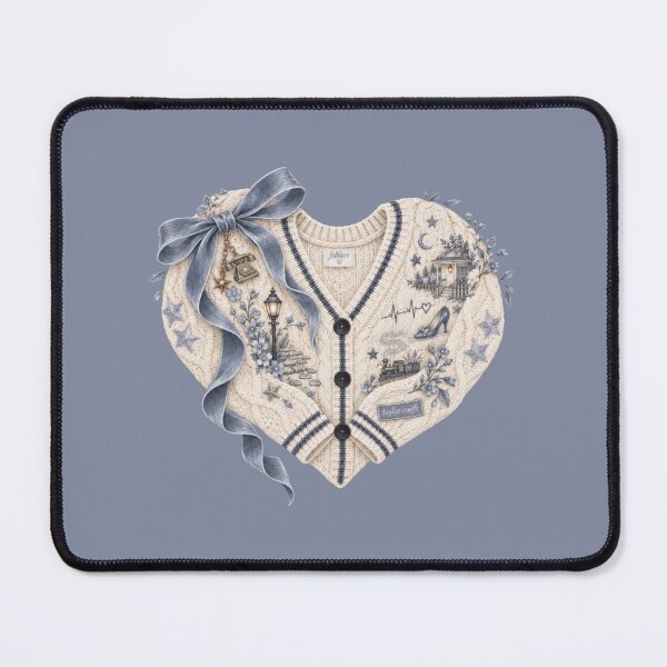 Item preview, blue Cardigan Taylor Swift Folklore Heart Sweater designed and sold by taylorvinyls.