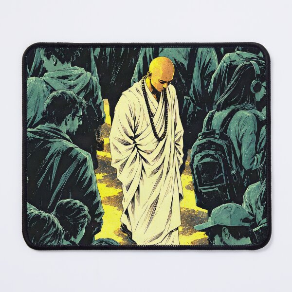 Item preview, Between the Many – Monk in the Crowd Spiritual Art designed and sold by SacredLensV.