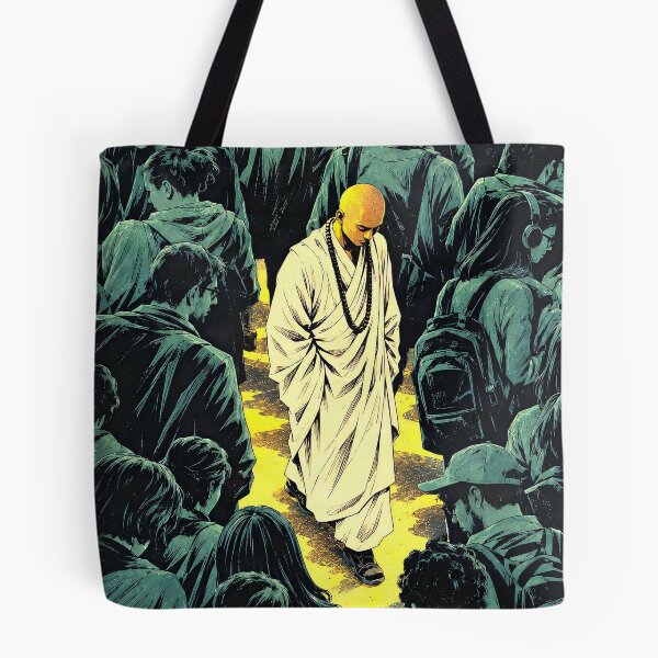 Item preview, Between the Many – Monk in the Crowd Spiritual Art designed and sold by SacredLensV.