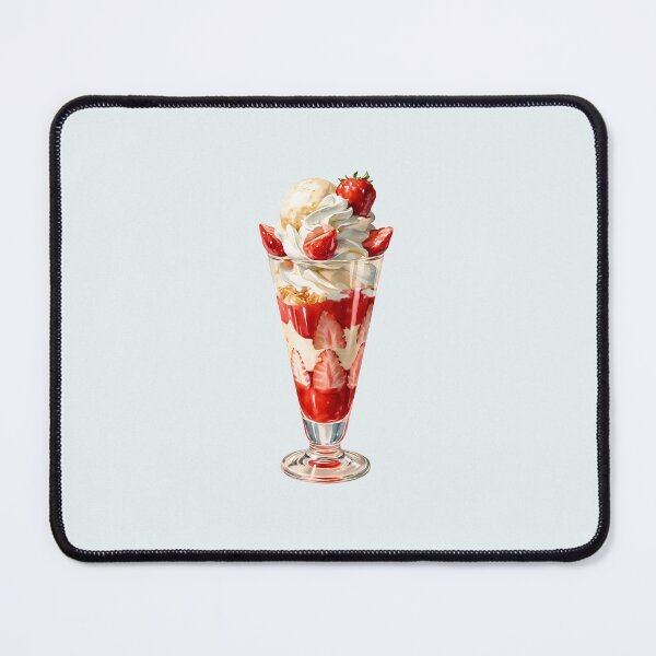 Item preview, Watercolor Japanese Strawberry Parfait designed and sold by sakurashorty.
