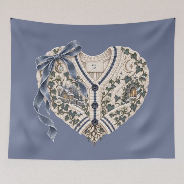Item preview, evermore Ivy Cardigan Taylor Swift Folklore Heart Sweater designed and sold by taylorvinyls.