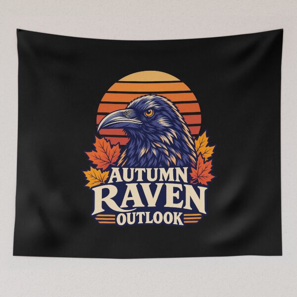 Item preview, Autumn Raven Outlook Vintage Fall  designed and sold by LuveraxArt.
