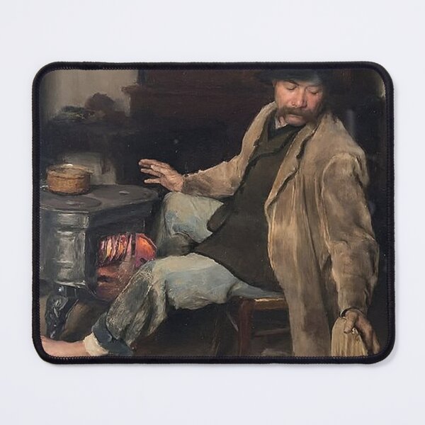 Item preview, Man and His Cat Near the Stove designed and sold by tomorrowsart.