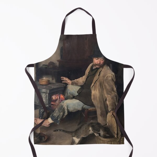 Item preview, Man and His Cat Near the Stove designed and sold by tomorrowsart.