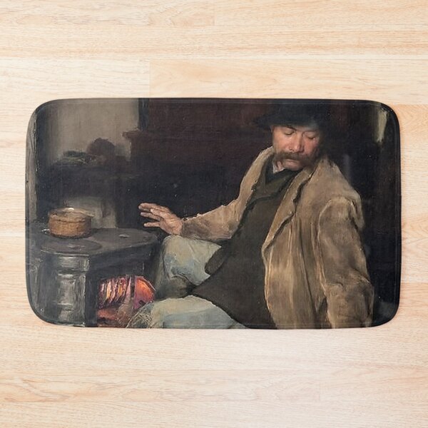 Item preview, Man and His Cat Near the Stove designed and sold by tomorrowsart.