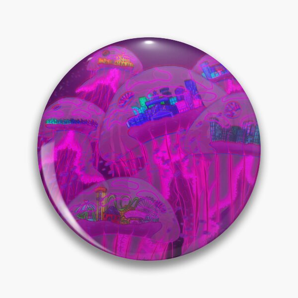 Item preview, Jellyfish Dystopian Cities – Surreal Ocean Fantasy designed and sold by TheMossAndMermaid.