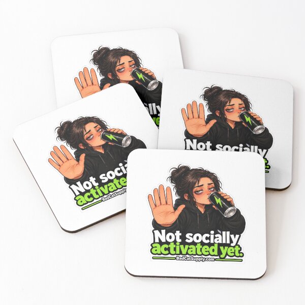 Item preview,  Not Socially Activated Introvert Caffeine Humor designed and sold by BadCatSupply.