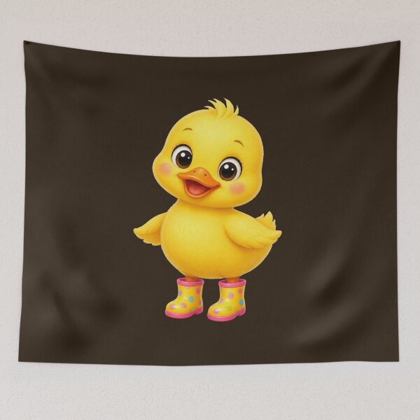 Item preview, Cute Animal- Cute Yellow Duckling in Polka Dot Rain Boots designed and sold by All About DigiCraft by Fedelina.