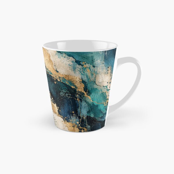 Item preview, Teal Blue Gold Luxury Abstract Marble designed and sold by RetroPop23.