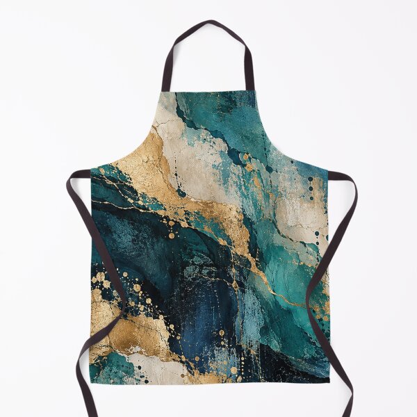 Item preview, Teal Blue Gold Luxury Abstract Marble designed and sold by RetroPop23.