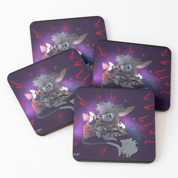 Item preview, Cute Hyena and Cat Duo in Cozy Embrace designed and sold by elijbclaude.