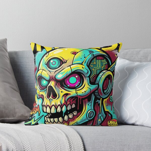 Item preview, Rebel Code Unleash - Cyberpunk Graffiti Skull designed and sold by rich-moda.