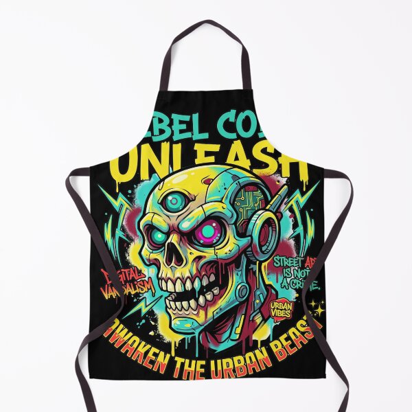 Item preview, Rebel Code Unleash - Cyberpunk Graffiti Skull designed and sold by rich-moda.