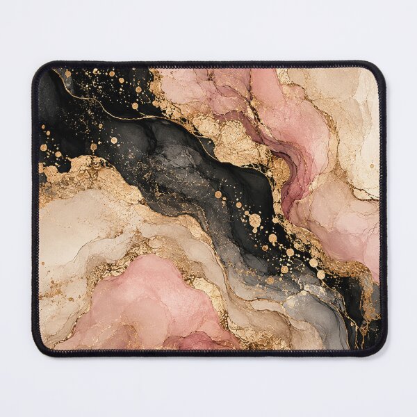 Item preview, Blush Pink Black Gold Luxury Marble designed and sold by RetroPop23.
