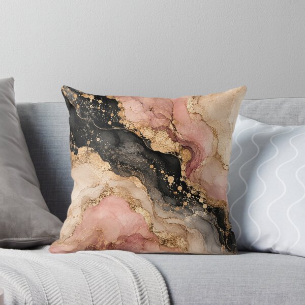 Item preview, Blush Pink Black Gold Luxury Marble designed and sold by RetroPop23.