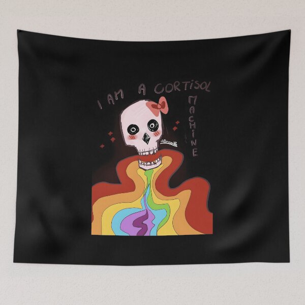 Item preview, Cortisol Machine Skull Art designed and sold by elijbclaude.