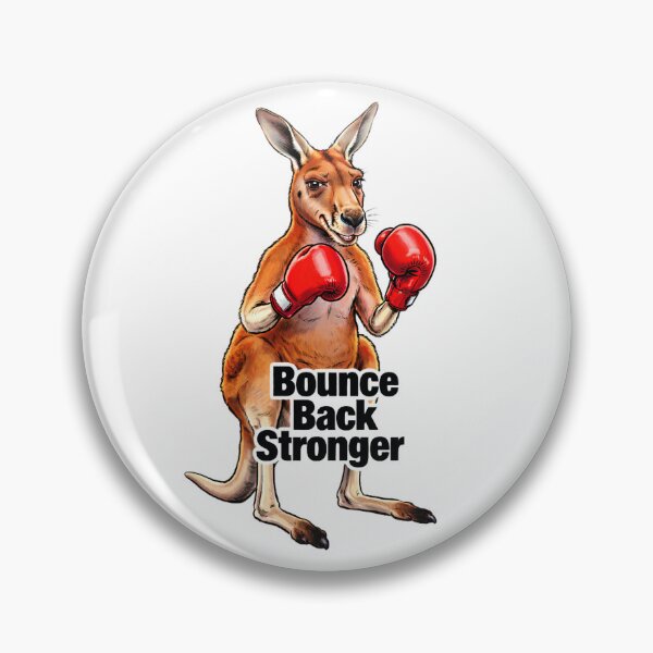 Item preview, Boxing Kangaroo "Bounce Back Stronger" - Motivational Illustration of a Kangaroo with Boxing Gloves designed and sold by fastansic.
