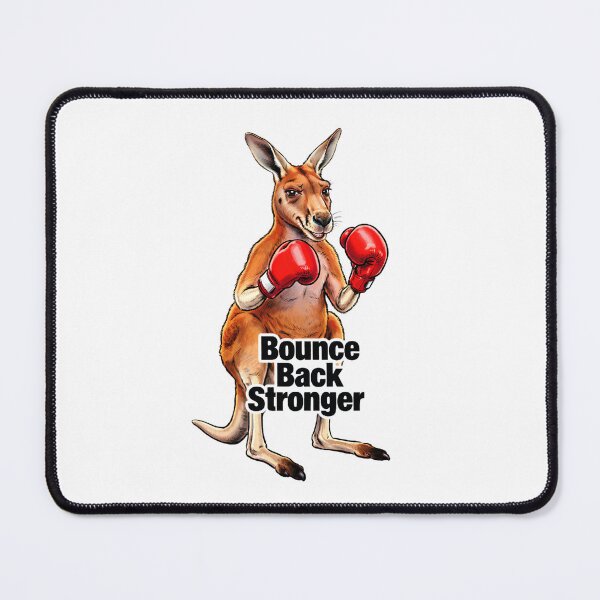 Item preview, Boxing Kangaroo "Bounce Back Stronger" - Motivational Illustration of a Kangaroo with Boxing Gloves designed and sold by fastansic.